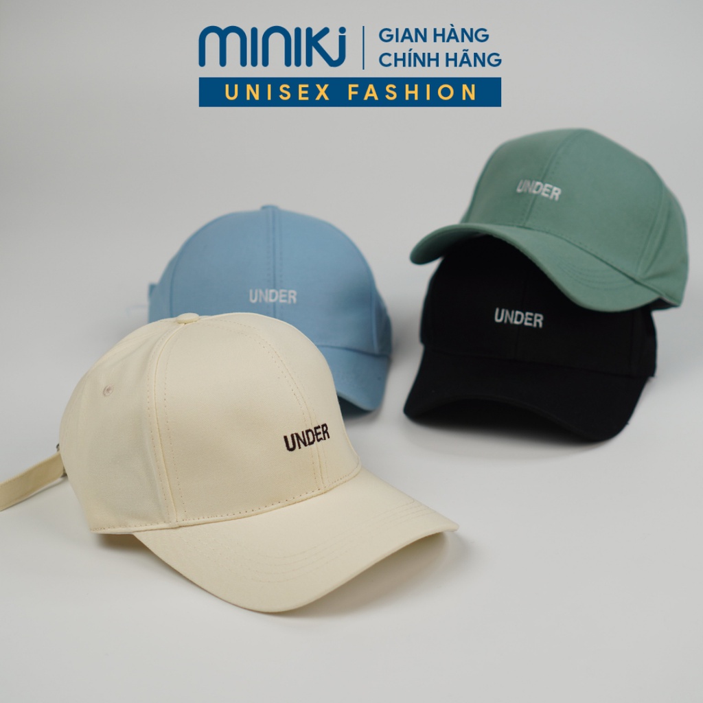 Mũ lưỡi trai, nón kết thêu hình chữ UNDER chất kaki form unisex phong cách Hàn Quốc
