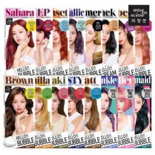 Thuốc nhuộm tóc Black Pink bọt biển Hello Bubble Mise En Scene