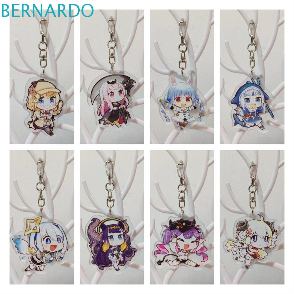 BERNARDO1 Hololive Móc Chìa Khóa Anime Nữ Trang Ookami Mio Murasaki Shion Gawr Gura Cosplay Hololive