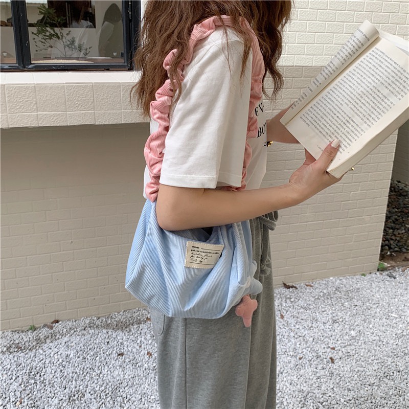 Túi Xách Trong Suốt Màu Trơn Họa Tiết Hoạt Hình Dễ Thương Cho Nữ