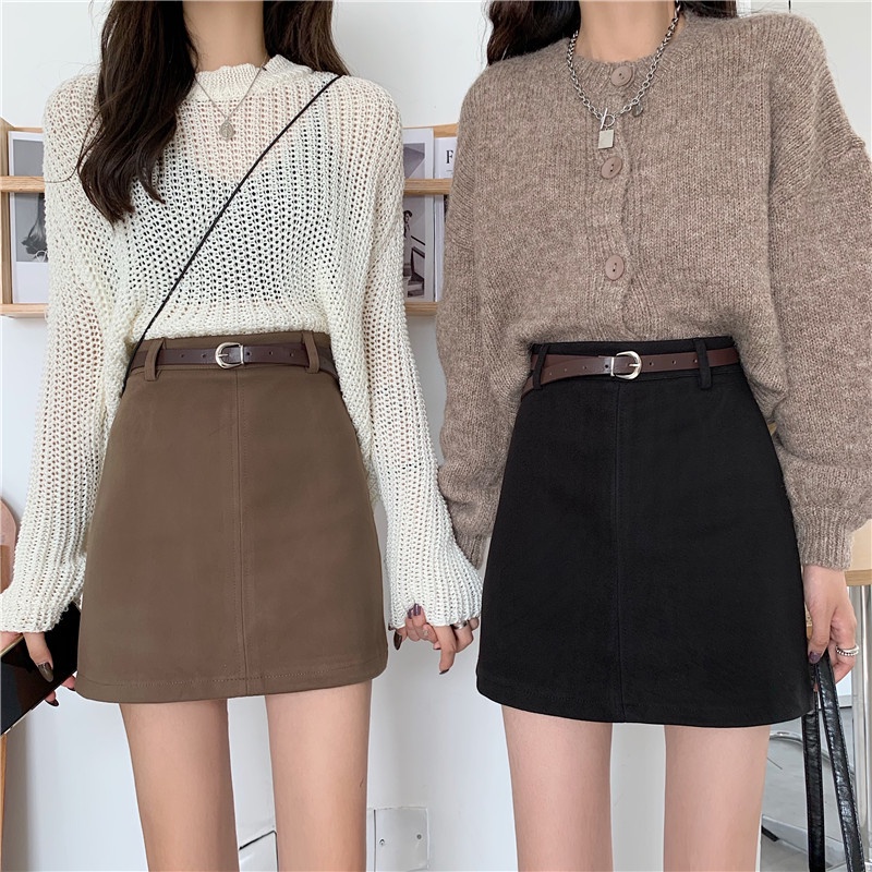 Chân Váy Len Chữ A Lưng Cao Thiết Kế Mới Thời Trang Mùa Thu Dành Cho Nữ