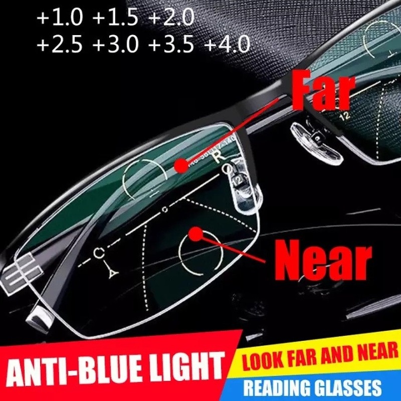 Kính Đọc Sách 3 Trong 1 Chống Tia Uv Cho Nam Cấp Độ +100, +400