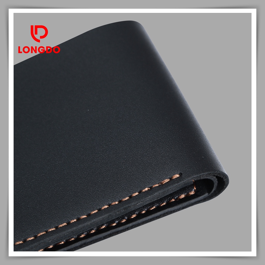 Ví nam da bò thật - Bảo hành 5 năm - Hàng chính hãng thương hiệu Longdo Leather - B04