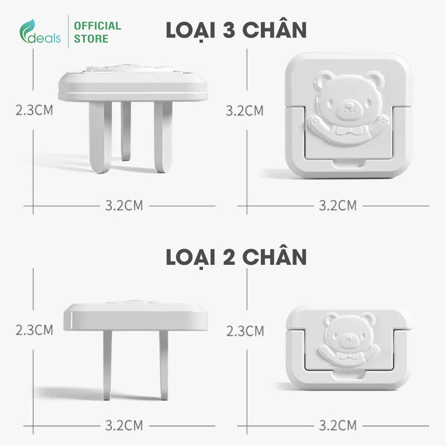 Bịt Ổ Điện Cao Cấp Giữ An Toàn Cho Trẻ ECODEALS - Hàng chính hãng, đổi trả 7 ngày