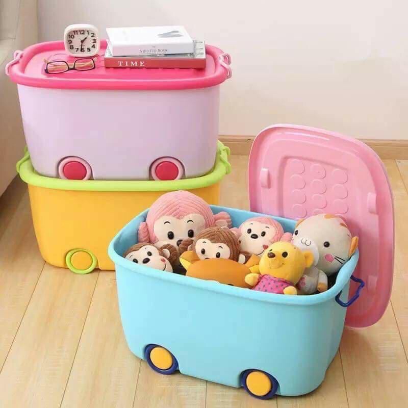 Thùng đựng đồ chơi có bánh xe di chuyển