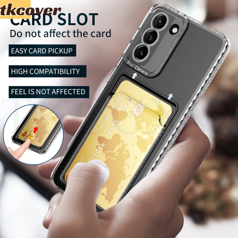 Ốp Điện Thoại Silicone Mềm Trong Suốt Chống Sốc Cho Samsung Galaxy S22 S21 Ultra S22 + S21 + S20 S21 FE Note 20 Ultra Note 10 + Note 8 9 Giá Đỡ