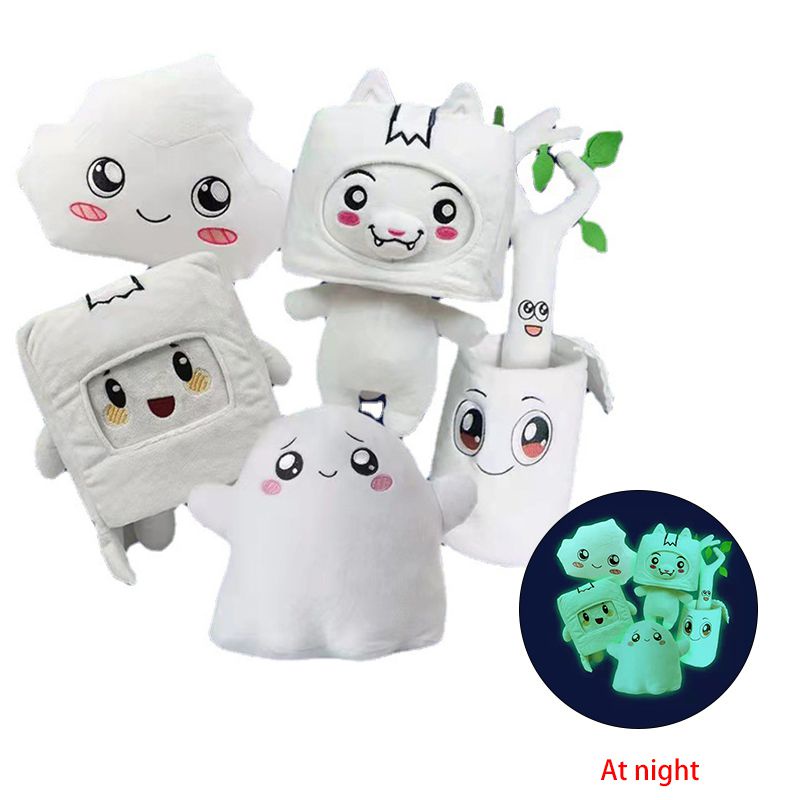 Đồ chơi chú cáo hoạt hình hộp vuông Lankybox phát sáng
