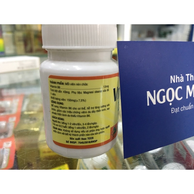 ✅ [Chính Hãng] Vitamin B6 thực phẩm hỗ trợ sức khoẻ bổ sung vitamin b6