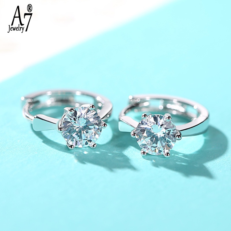 Bông tai mạ bạc 925 hình trái tim thời trang cho nữ