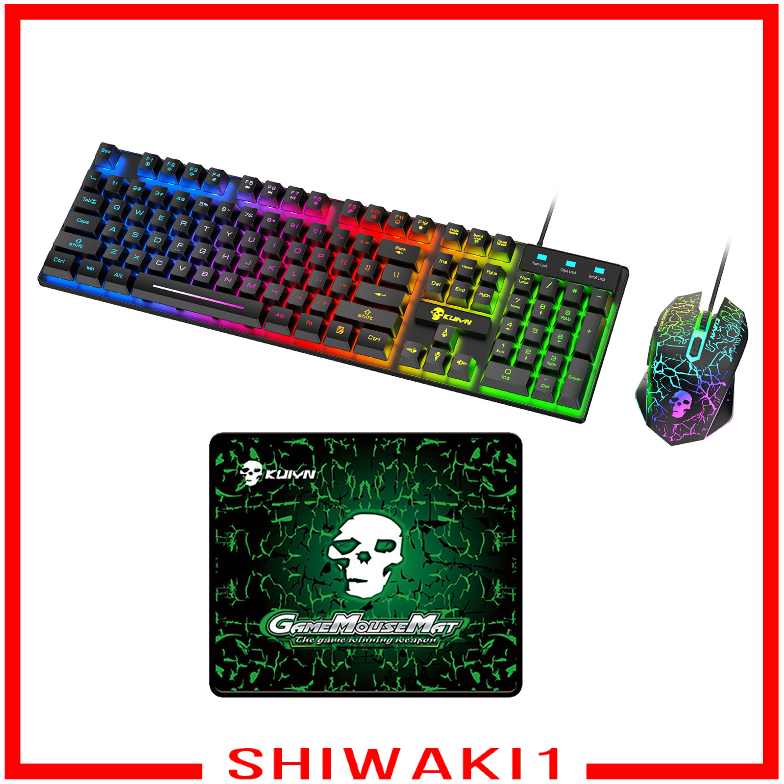 Combo Bàn Phím Cơ Gaming Shiwaki1 104 Phím Dành Cho Game Thủ