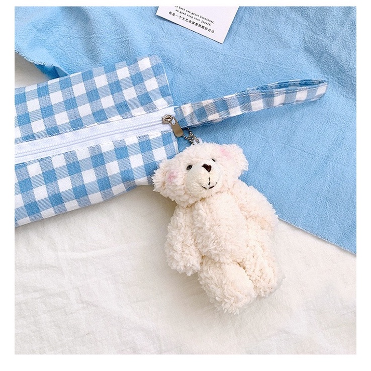 Móc khoá gấu bông treo balo túi xách hình gấu cừu dễ thương