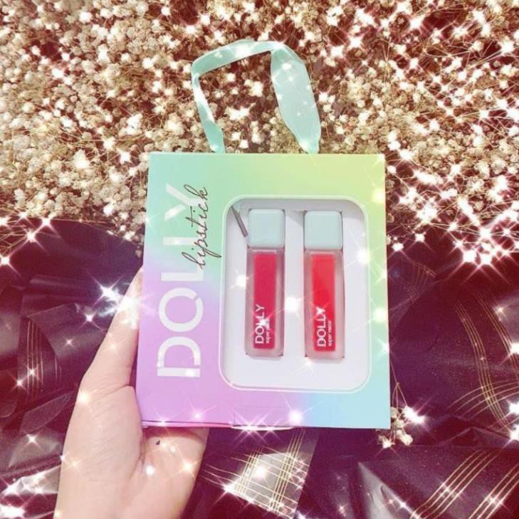 Son DOLLY SUPER MATTE - Mua 1 tặng 1- hot trend 2021  màu đỏ r.ượu vang quyến rũ siêu lỳ không chì an toàn cho mẹ bầu | BigBuy360 - bigbuy360.vn