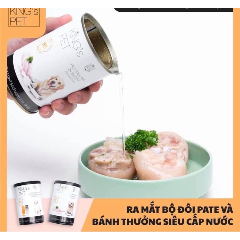 Pate lon King’s Pet cho chó mèo hộp 380g có nắp đậy bảo quản