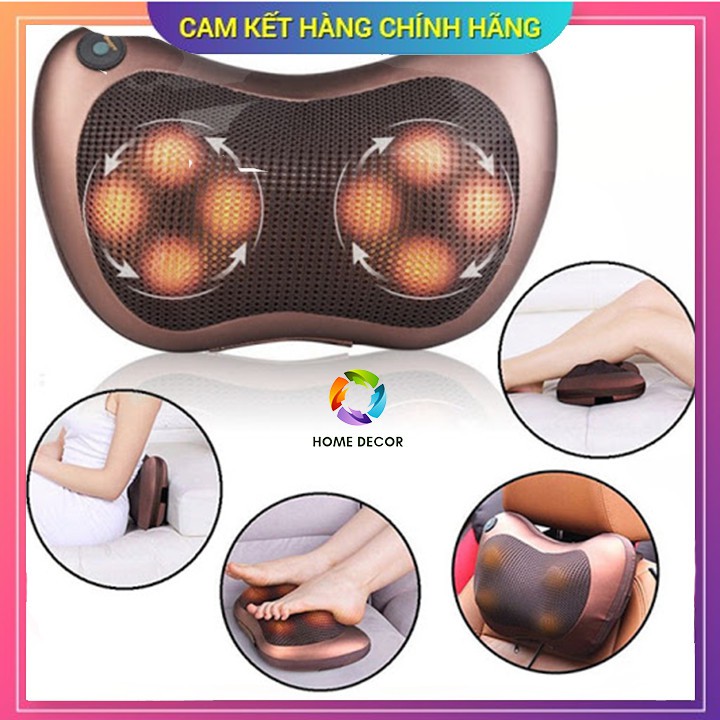 [BH 1 đổi 1]Gối massage hồng ngoại 8 bi, gối massage cổ vai gáy HIỆU QUẢ, AN TOÀN-HOME DECOR