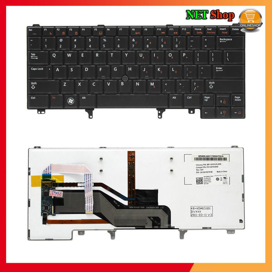 💖💖 Bàn Phím Laptop Dell E6420 E6220 (Có Đèn)