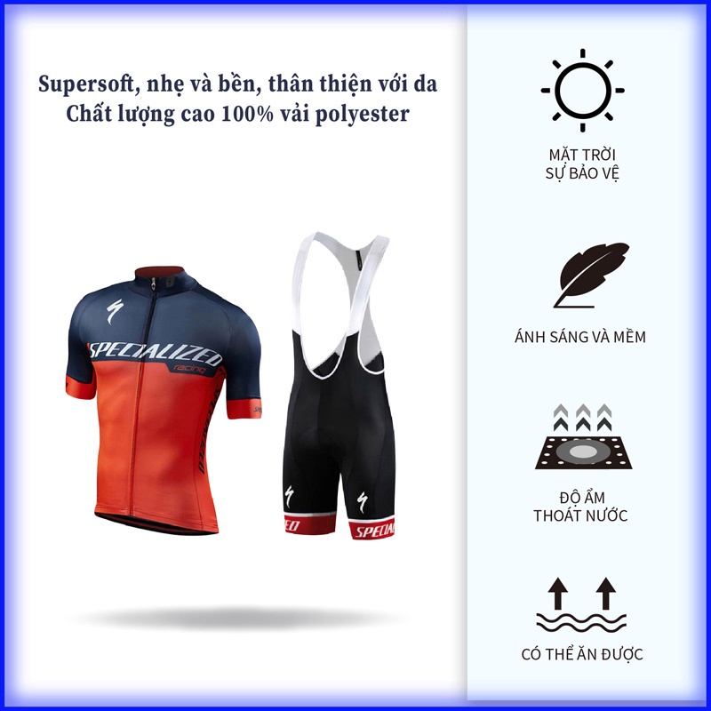 【TRONG KHO】CHUYÊN DỤNG Quần áo dành cho xe đạp leo núi Bộ Jersey đi xe đạp nhẹ nhàng Thoải mái mềm mại và đàn hồi thấm mồ hôi Quần áo thể thao khô nhanh