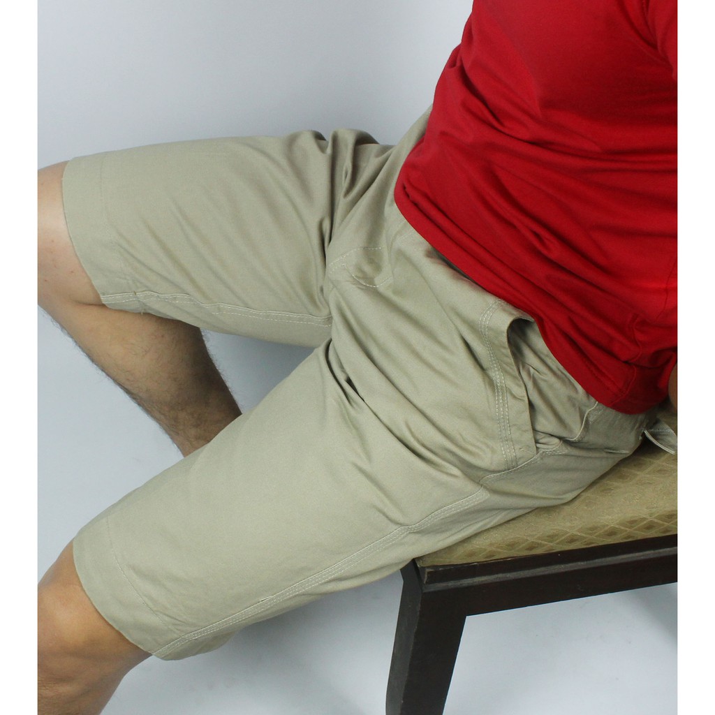 Quần ngố kaki nam trung niên màu xám