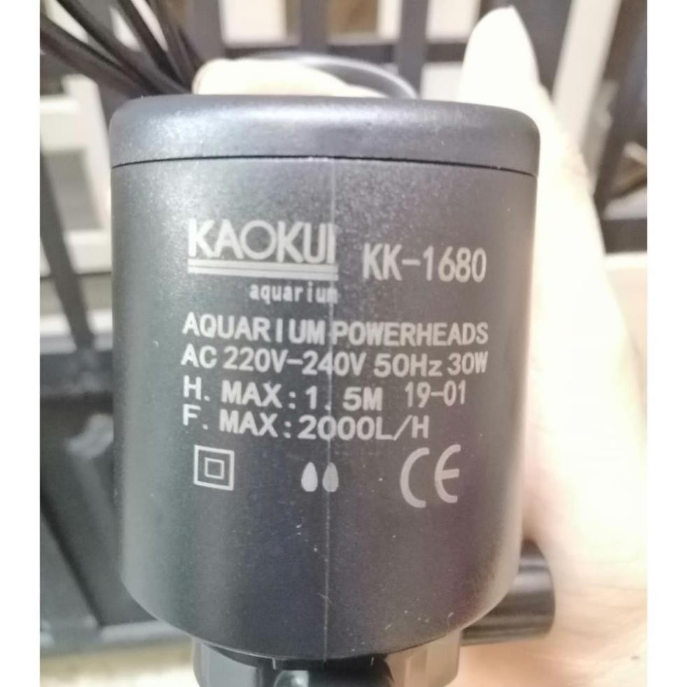 Máy bơm lọc nước hồ bể cá cảnh 30W KAOKUI KK-1680 - Bơm Nước 3 trong 1 (Hút, Đẩy, Thổi Oxy)