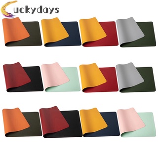 Luckydays double-side pu mouse pad large anti-slip waterproof game desk laptop pc mat