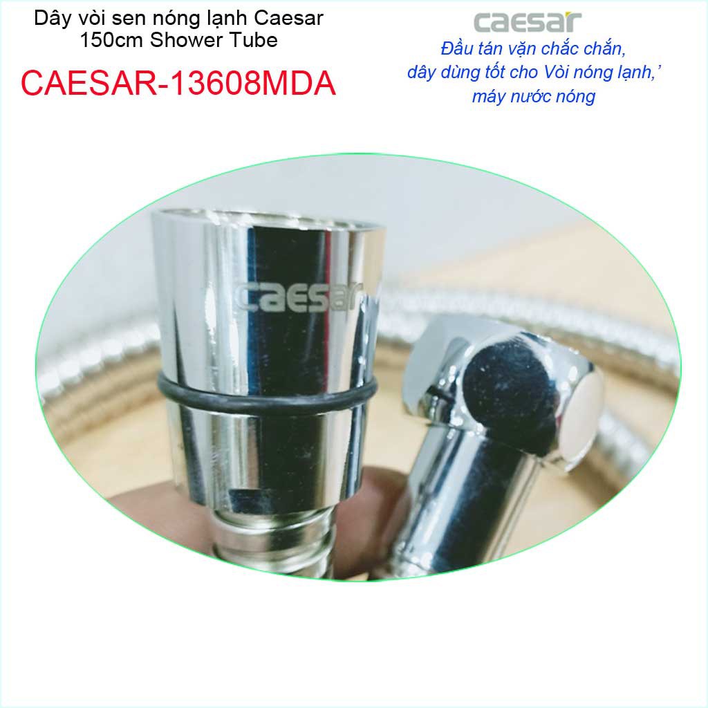 Dây sen Caesar 1.5m, dây vòi tắm hoa sen- dây vòi xịt vệ sinh 1.5m, dây sen chống xoắn Caesar 13608MDA