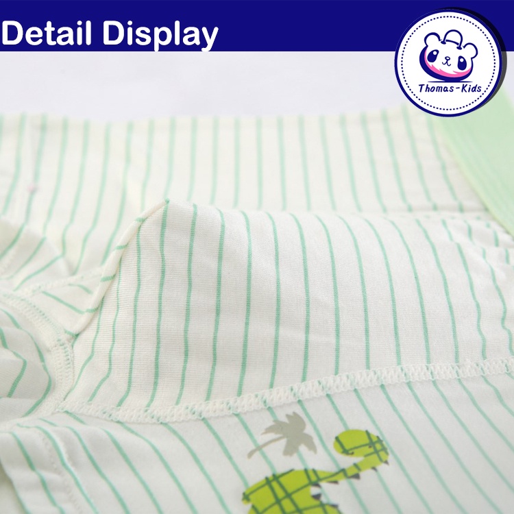 [THOMAS KIDS] Bộ 3 Quần Lót Boxer Vải Cotton Mềm Mại In Họa Tiết Khủng Long Dễ Thương Cho Bé Trai