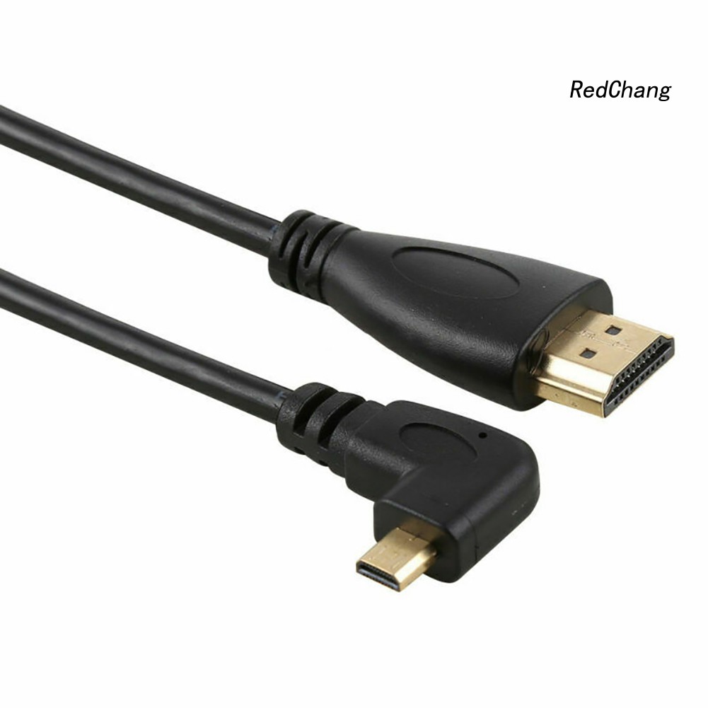 Dây cáp HDMI đầu 90 độ type - D sang HDMI 1.4 1080P tiện dụng