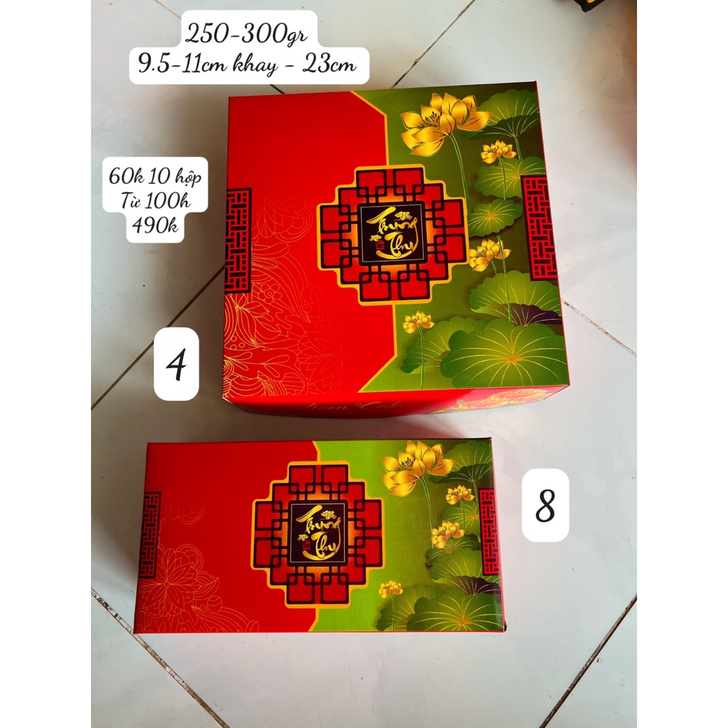 SET 10 SET 1 HỘP GIẤY ĐỰNG BÁNH TRUNG THU RAU CAU TRUNG THU