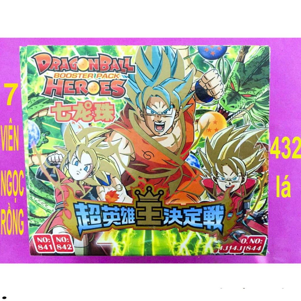HỘP 432 LÁ THẺ BÀI 7 VIÊN NGỌC RỒNG DRAGON BALL-SONGOKU LOẠI LỚN ĐẦY ĐỦ NHÂN VẬT (hàng hiếm)