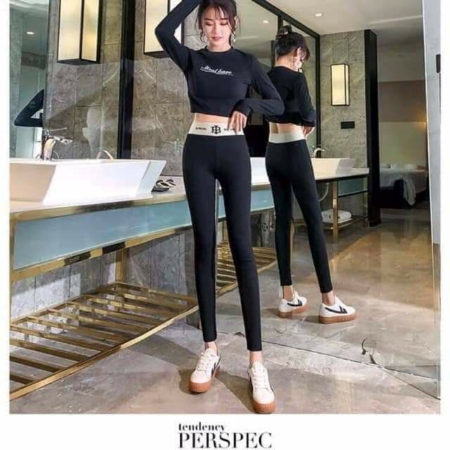 Quần legging len tăm cạp chữ sang chảnh | BigBuy360 - bigbuy360.vn