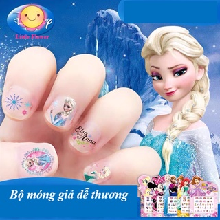 Bộ dán móng tay cho bé, bộ sticker móng giả dễ thương