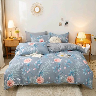 [VẢI SIÊU ĐẸP] BỘ CHĂN GA GỐI COTON POLY MẪU HOA HỒNG SIÊU SANG TRỌNG, DRAP GIƯỜNG