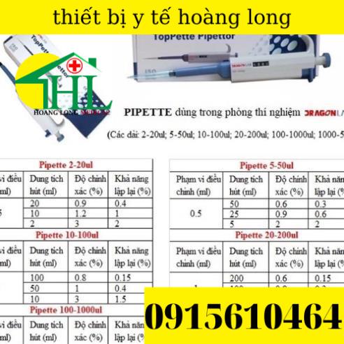 Micropipette Pipet Tự Động Dragon LAB Các Dải Từ 2-5000μl