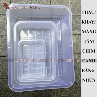 Thau tắm chim bằng nhựa cho vẹt, bồ câu, chim cảnh