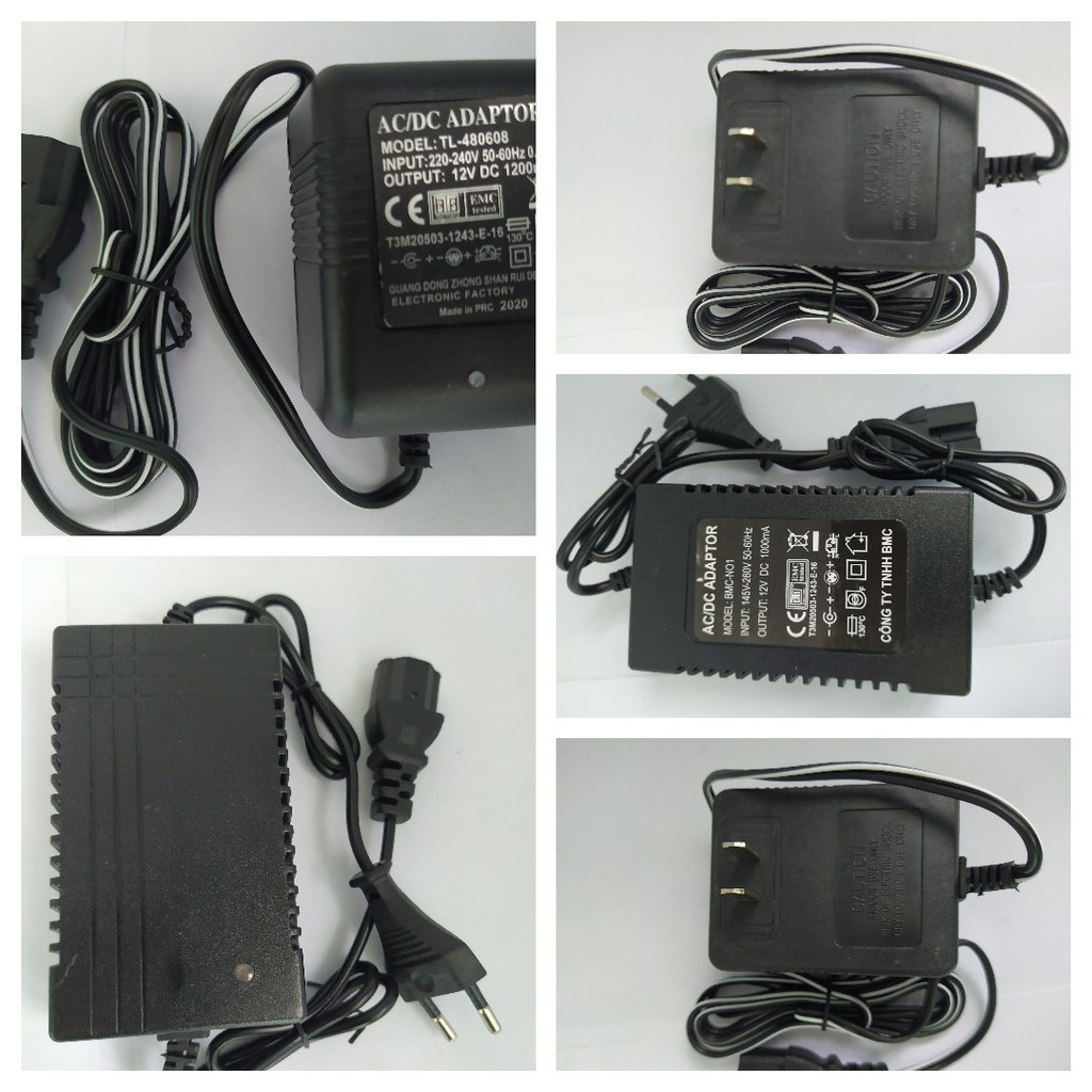 Sạc 3 chân bình ác quy xe máy 12V Bình bơm phun tưới cây có đèn báo sạc đầy bình - Gia dụng Hoàng Điệp