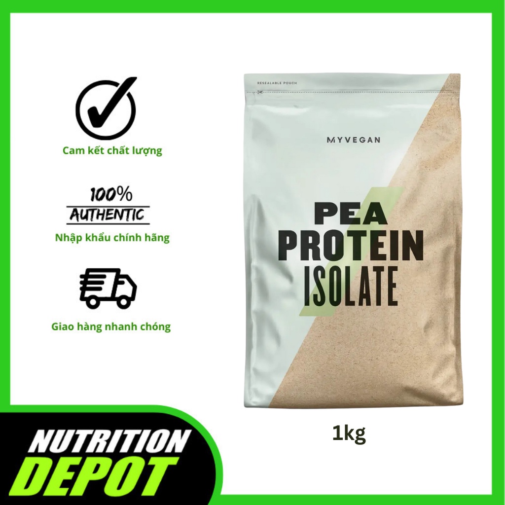 Bột Pea Protein Isolate Myprotein - Sữa bổ sung đạm dành cho người ăn chay từ đậu hà lan 1kg - Nutrition Depot