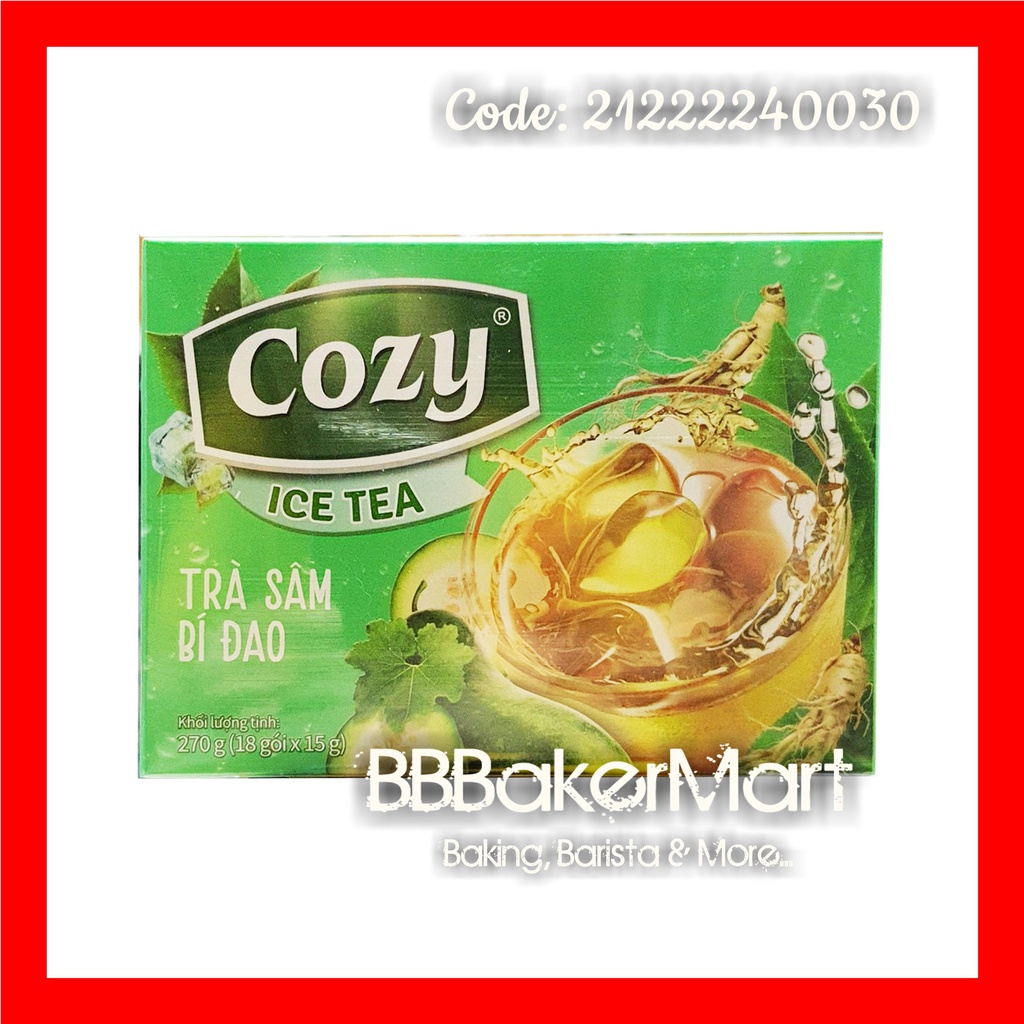 Trà SÂM BÍ ĐAO dạng HÒA TAN COZY - HỘP 270gr (18 gói x 15gr)