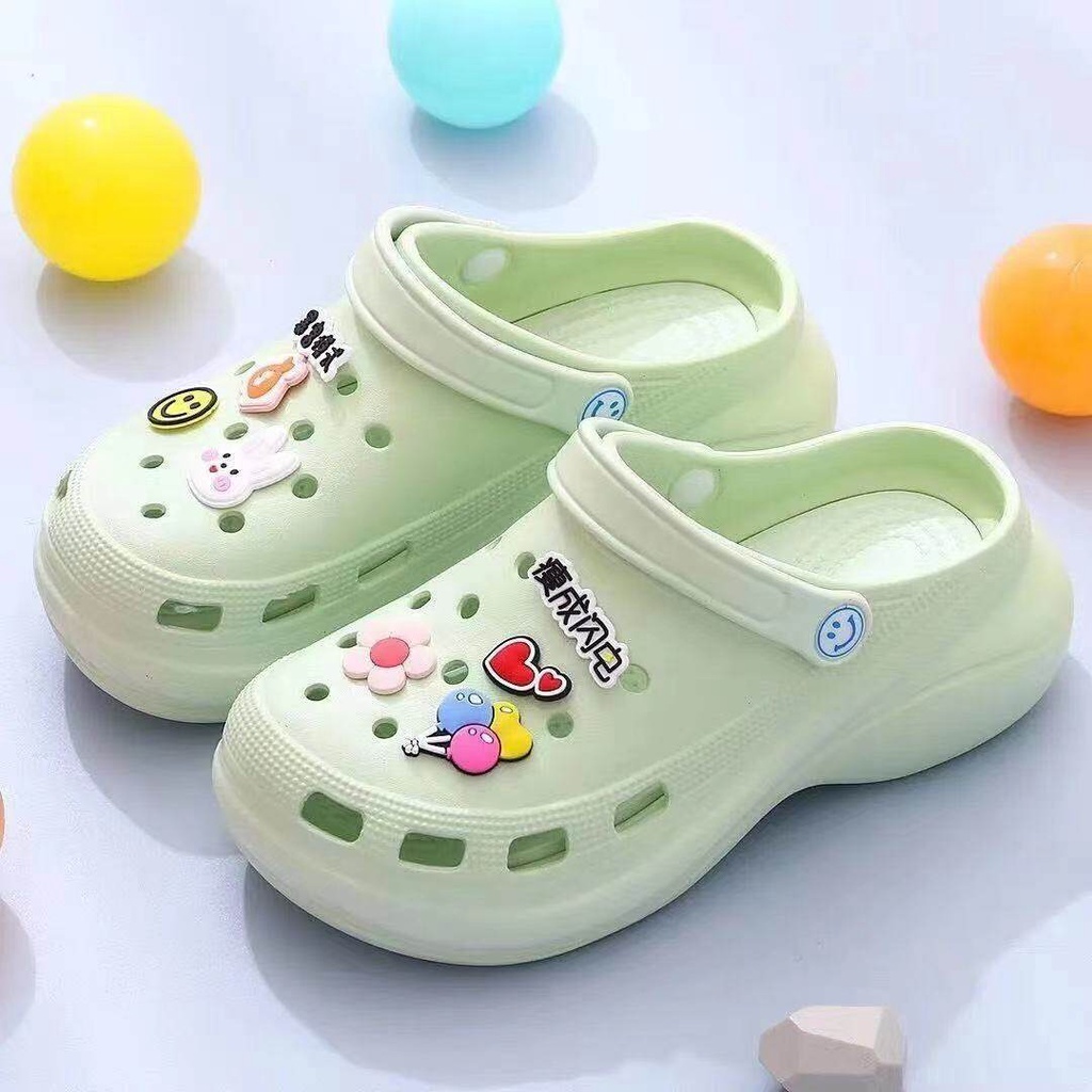 Xăng đan Cao 6cm Mũi To Thoải Mái Nhiều Màu Sắc Dễ Thương Cho Nữ