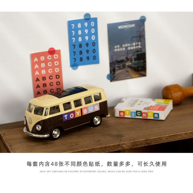 Hộp nhãn dán sticker chữ cái 48 miếng dán Tả Bí Lù Store