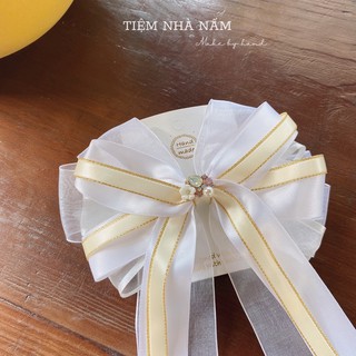 🎀 kẹp tóc nơ công chúa / cô dâu -