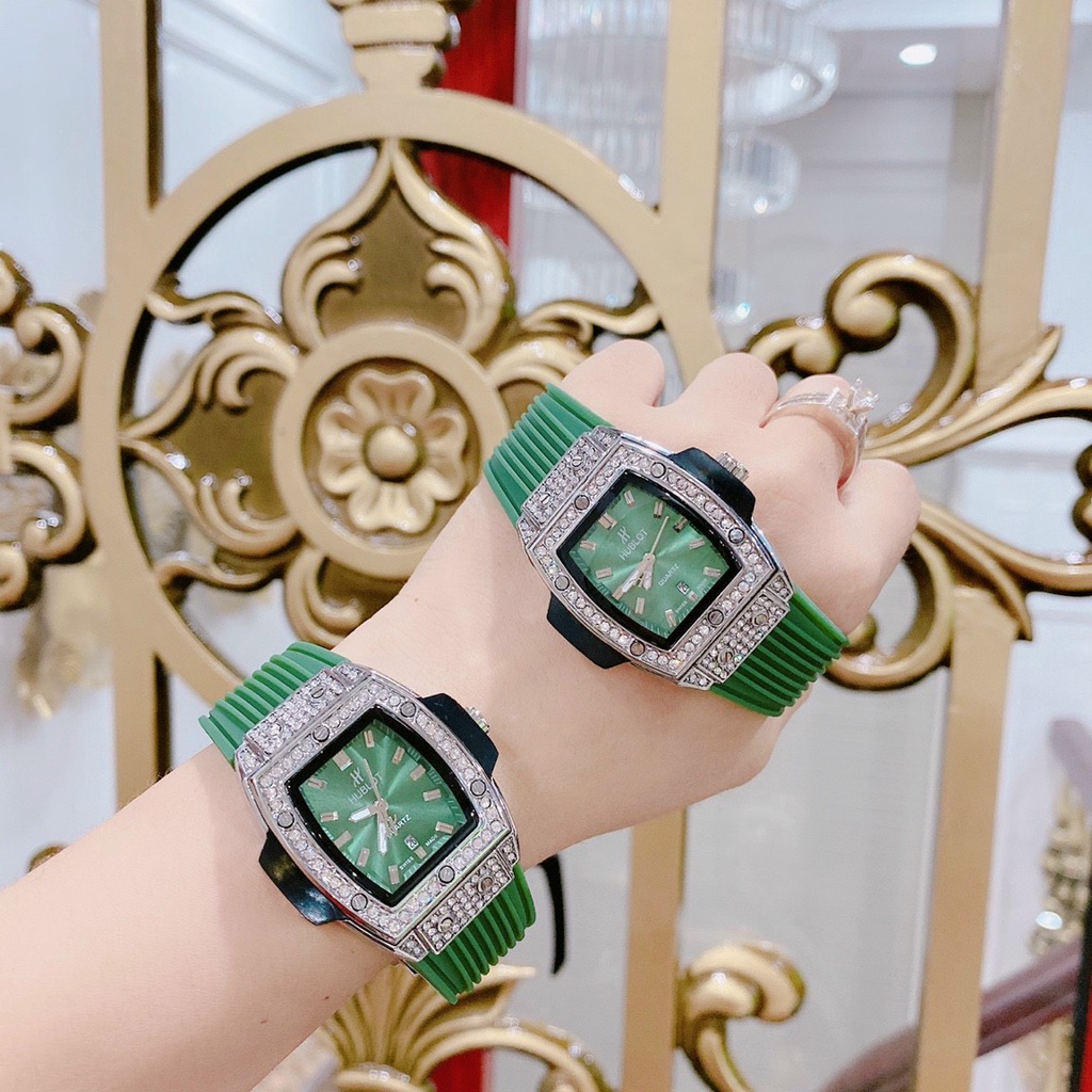 Đồng Hồ Đeo Tay Nữ Hublot Dây Cao Su Silicon Mặt Vuông Thời Trang Hàng Đẹp Cao Cấp Chống Nước Bảo Hành 12 Tháng  -DH 02 | BigBuy360 - bigbuy360.vn