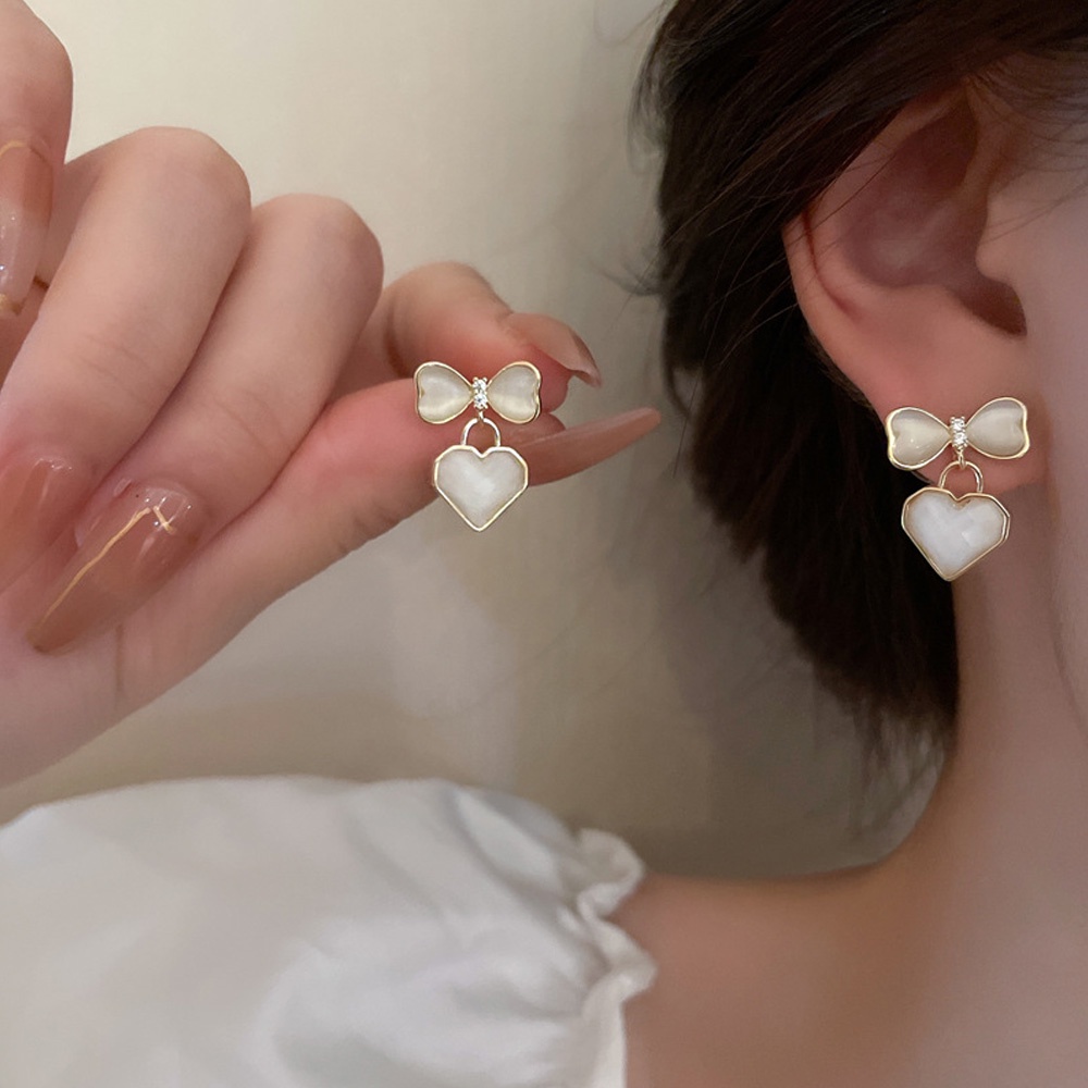 Bông Tai Hoa Tulip Đính Ngọc Trai Hồng Xinh Xắn Thời Trang dreamdiary