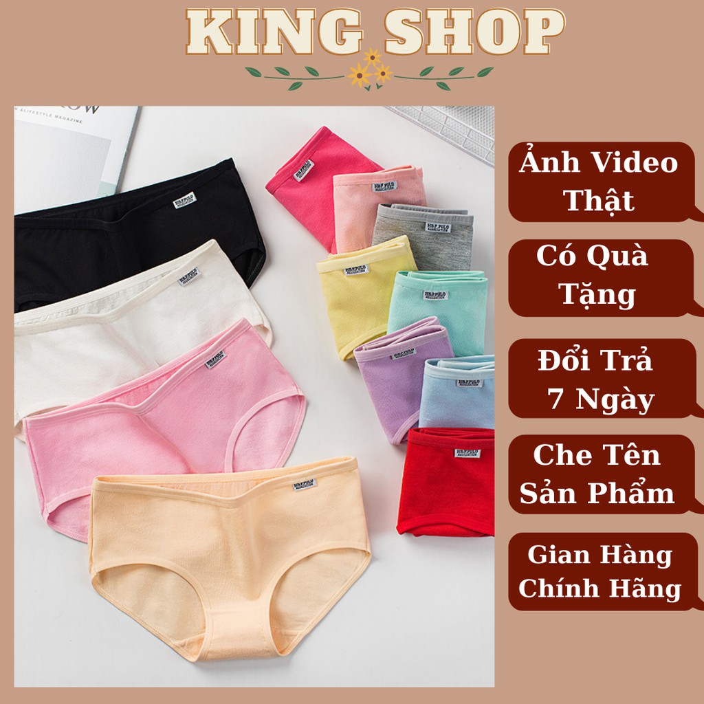 Quần Lót Nữ Kháng Khuẩn - Quần Chíp Cotton Mềm Mại Viền Chun KINGSHOP L1678
