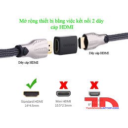 [Mã ELHACE giảm 4% đơn 300K] Đầu nối HDMI to HDMI 2 đầu cái Ugreen 20107 Hàng Chính Hãng bảo hành 18 tháng