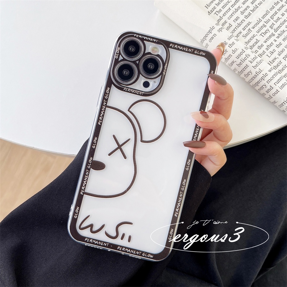 Ốp Điện Thoại Họa Tiết Hoạt Hình Gấu Độc Đáo Thời Trang Cho iPhone 13 12 11 Pro Max X XR XS Max SE 2020 8 7 Plus