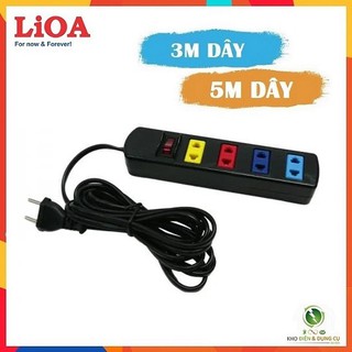 Ổ cắm lioa 4 ổ + 1 công tắc 4ts3 / 4tsn3.2.5 & 4ts5