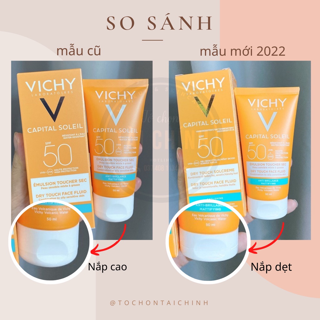 Kem Chống Nắng Vichy Ideal Soleil Dry Touch SPF 50 UVA và UVB ngăn ngừa sạm nám, lão hoá