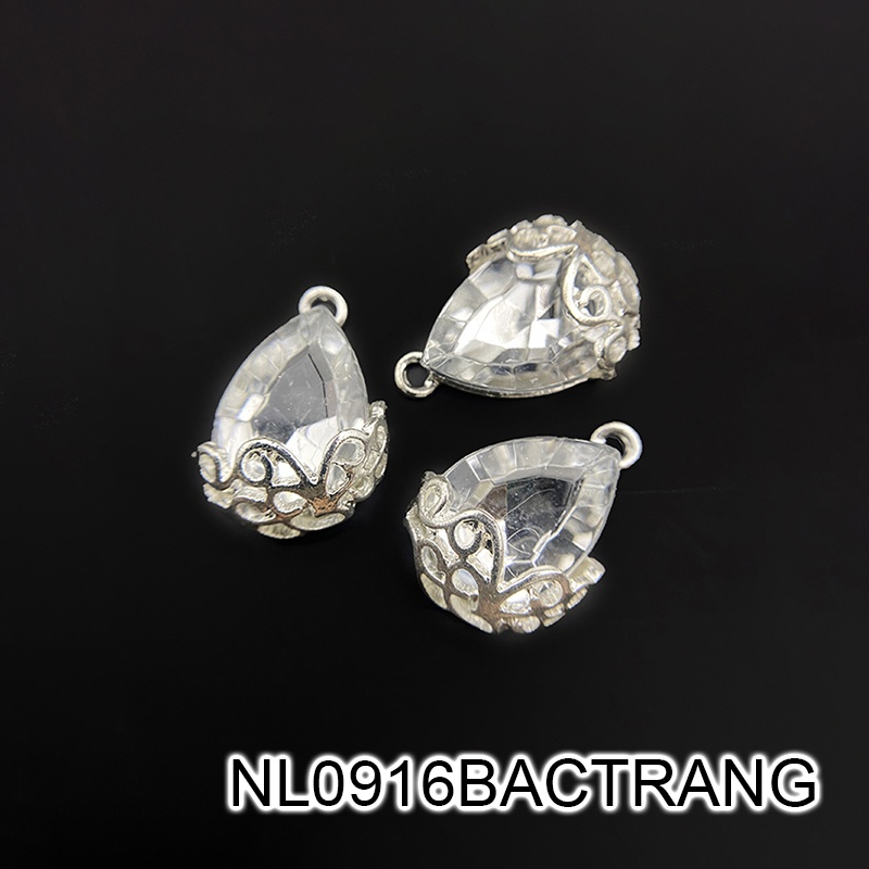 1 hạt giọt nước kèm phiến treo loại lớn 23*16mm nguyên liệu làm trâm làm trang sức cổ trang