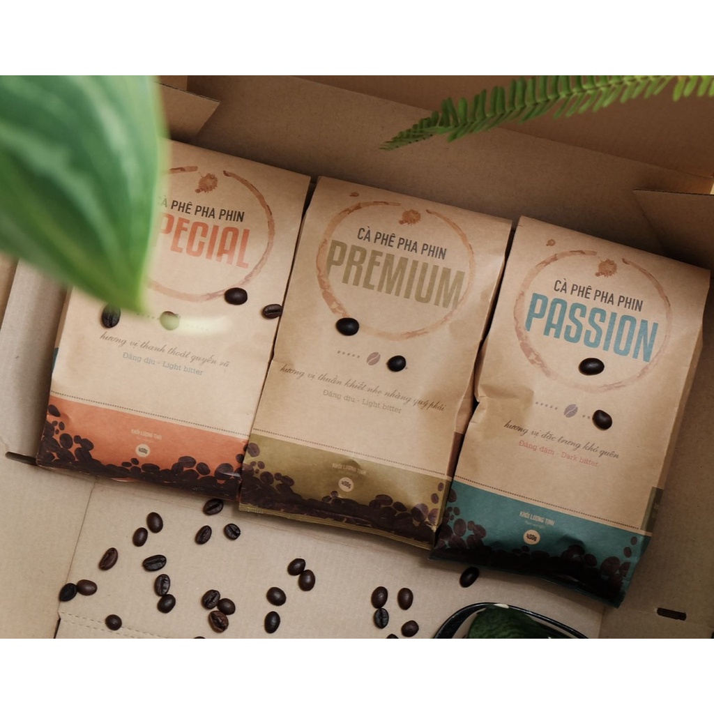 Cà phê rang xay nguyên chất FINO PASSION. Vị đắng đậm, gu Việt. 100% nguyên chất. 450g