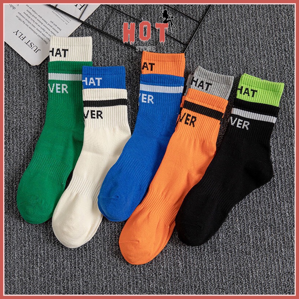 Tất Cổ Cao Nam Nữ Vớ Chân Dài Nhiều Màu Thể Thao Loại Dày Xịn Cao Cấp Phong Cách Trẻ Trung - Hot Store