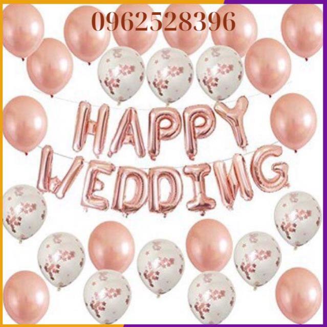 [ Khuyến + Mại ] Set Trang Trí Phòng Cưới Tong Đỏ Trắng [ Tặng bơm tay + keo + ruy băng }